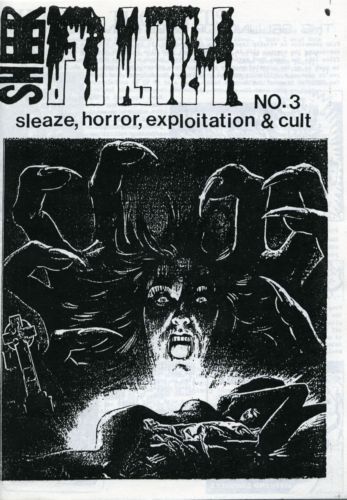 SHEER FILTH magazine side cover Issue 3  1988