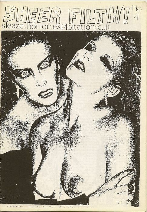 SHEER FILTH magazine side cover Issue 4  1988