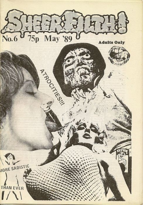 SHEER FILTH magazine side cover Issue 6 May 1989