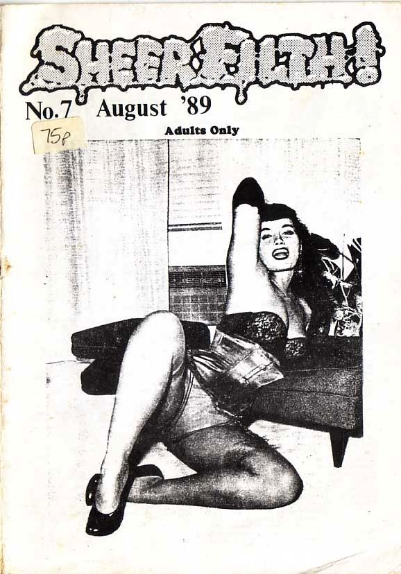 SHEER FILTH magazine side cover Issue 7  1989