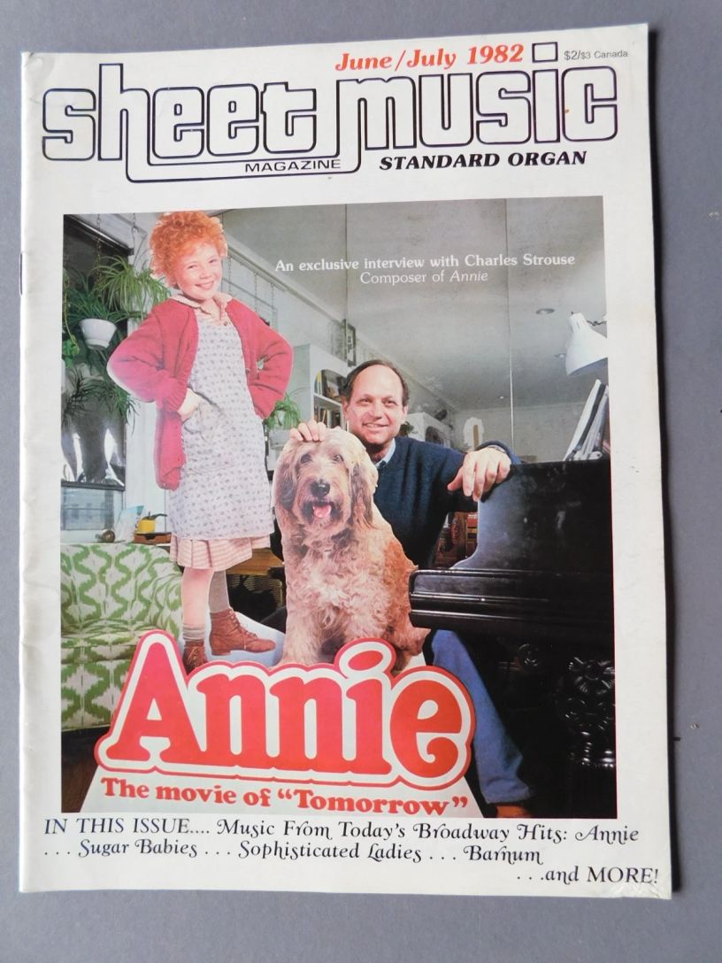 SHEET MUSIC magazine side cover  June/July 1982