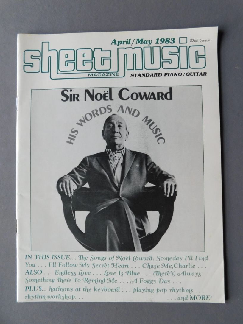 SHEET MUSIC magazine side cover  April/May 1983