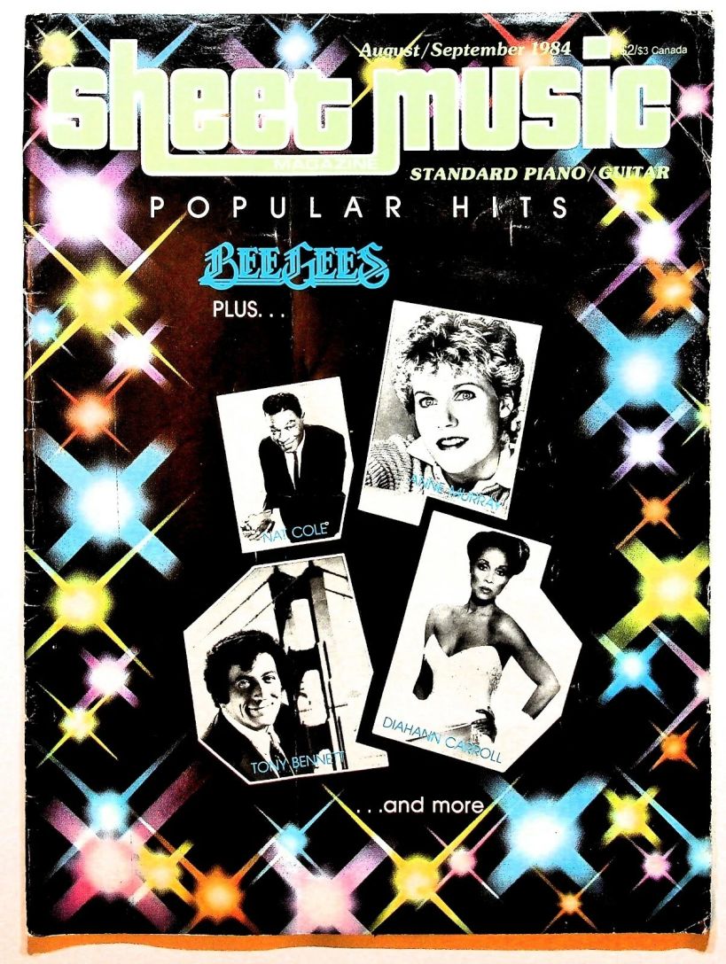 SHEET MUSIC magazine side cover  August/September 1984