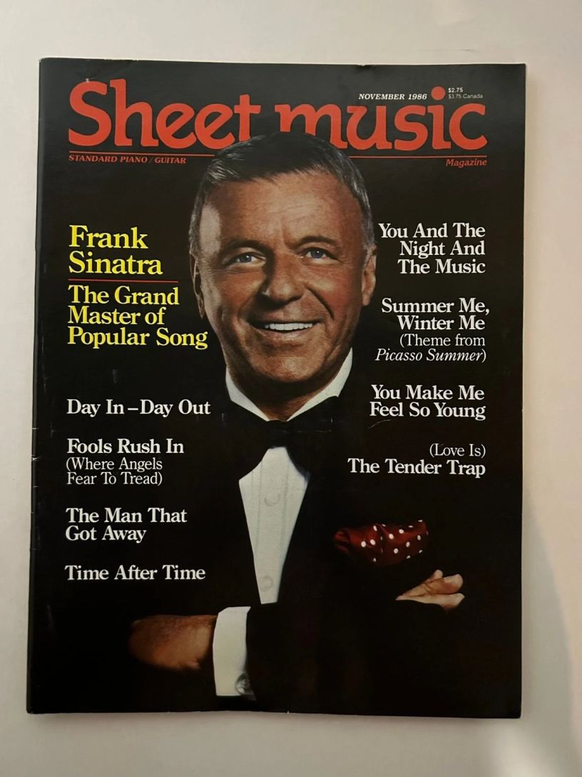 SHEET MUSIC magazine side cover  November 1986