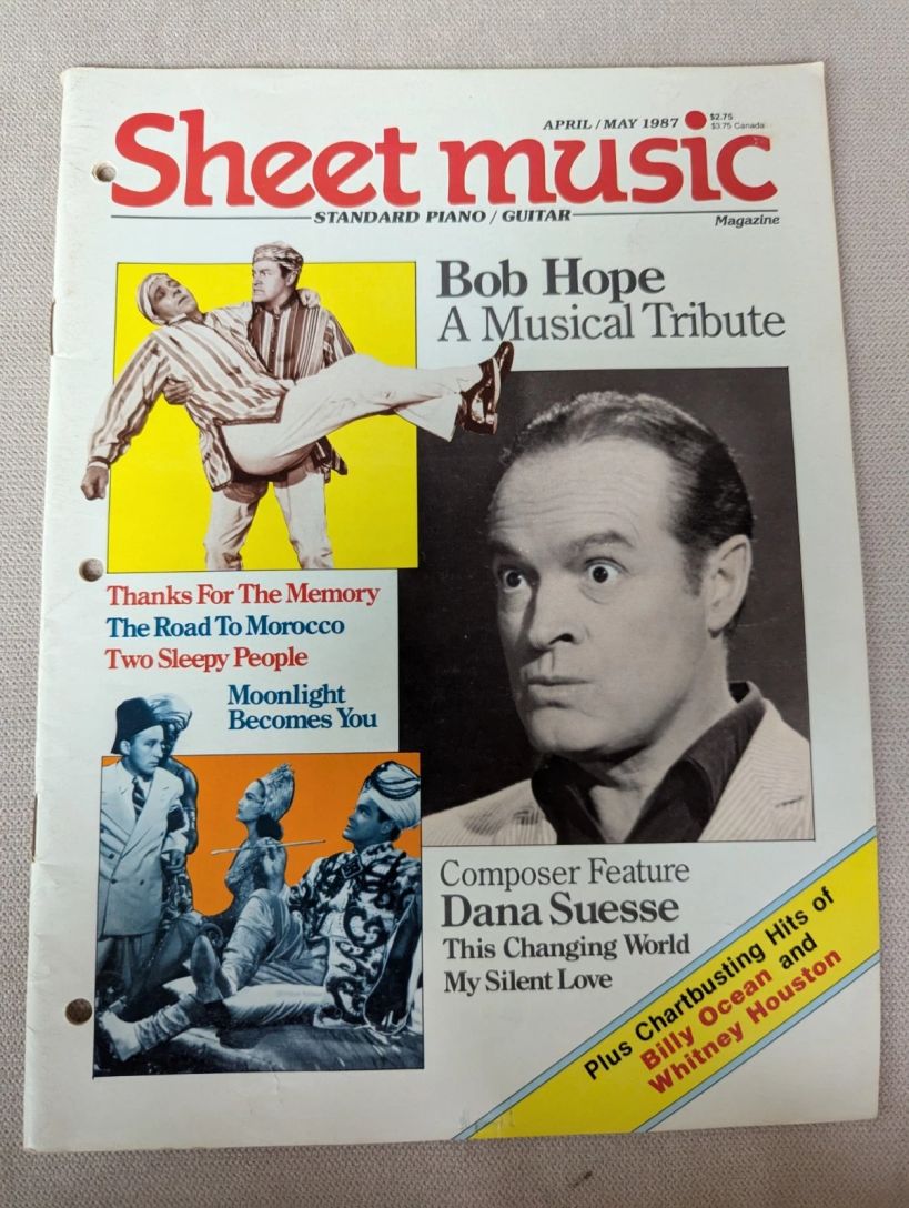 SHEET MUSIC magazine side cover  April/May 1987