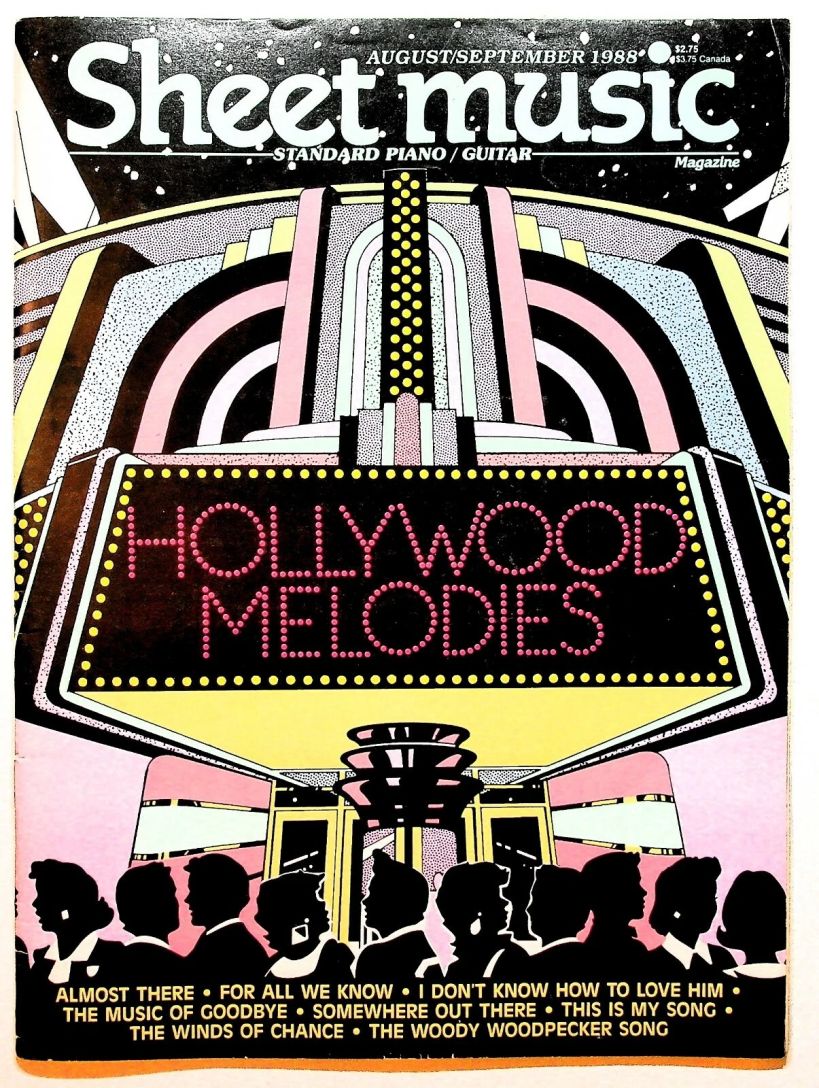SHEET MUSIC magazine side cover  August/September 1988