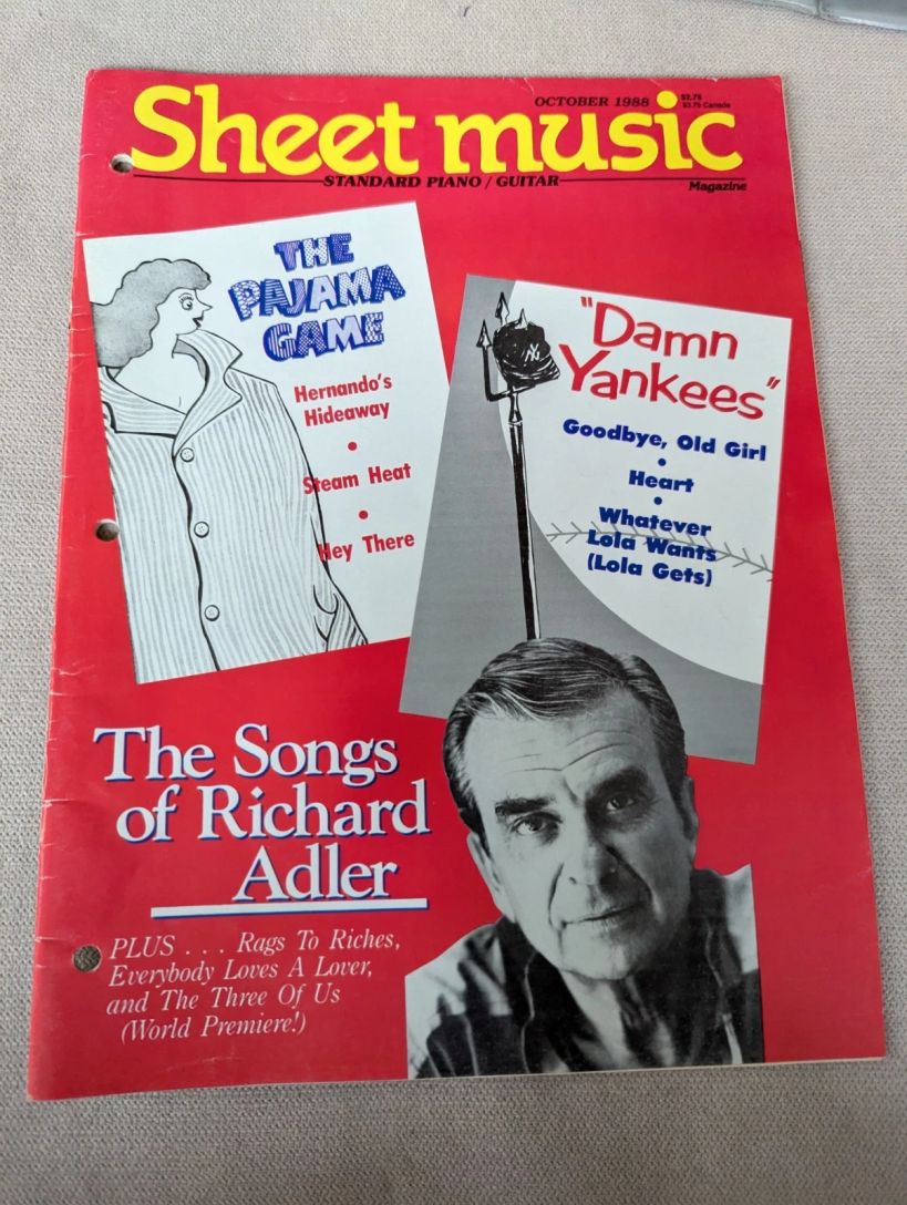 SHEET MUSIC magazine side cover  October 1988