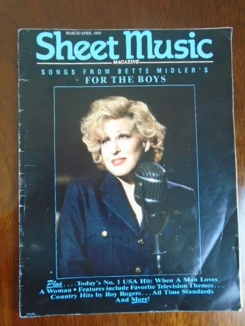SHEET MUSIC magazine side cover  March/April 1992