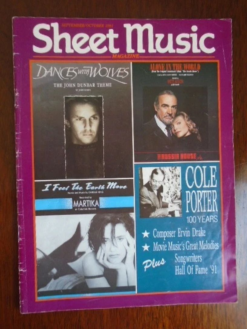 SHEET MUSIC magazine side cover  September/October 1992