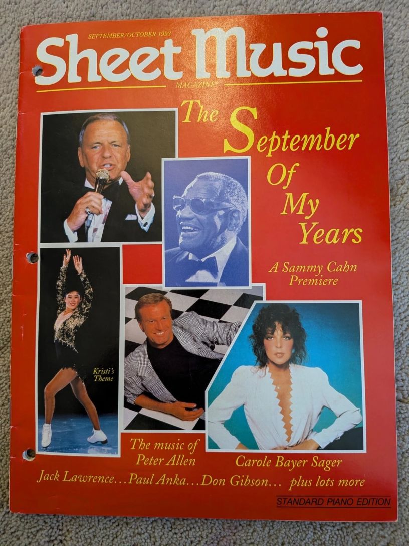 SHEET MUSIC magazine side cover  September/October 1993