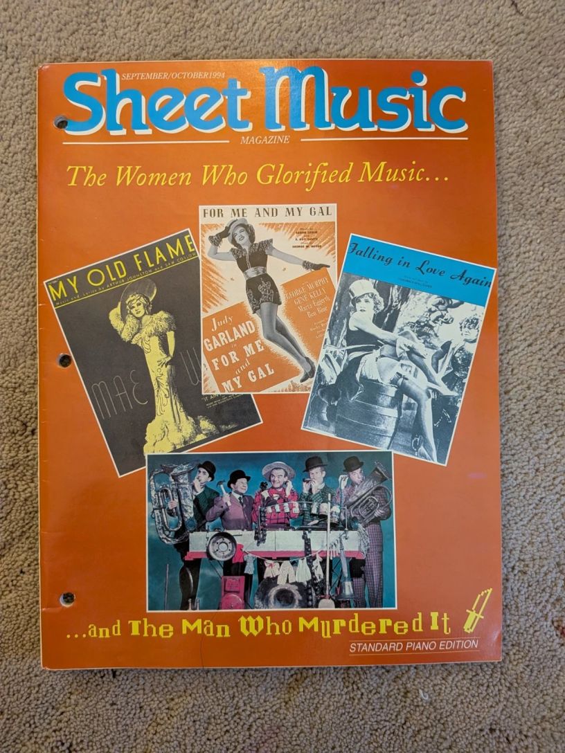SHEET MUSIC magazine side cover  September/October 1994