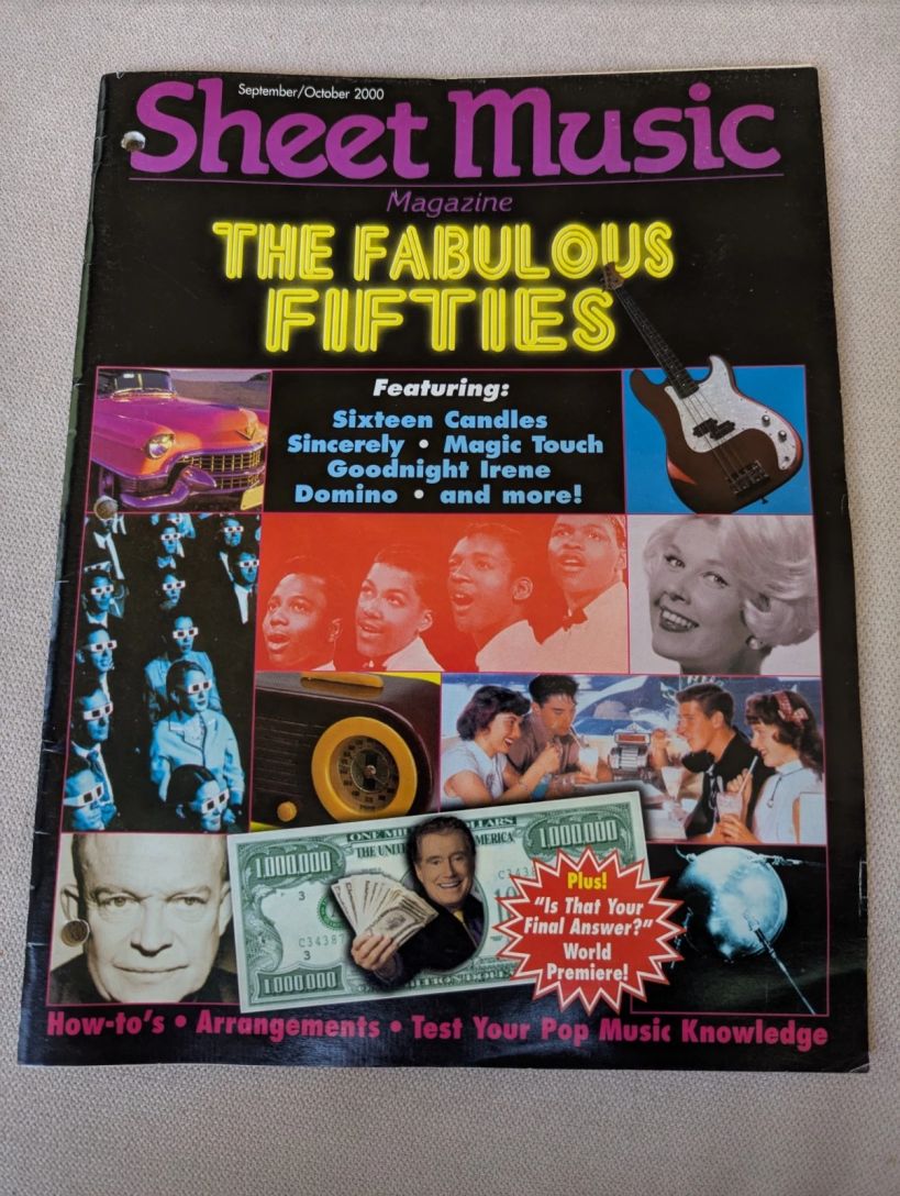 SHEET MUSIC magazine side cover  September/October 2000