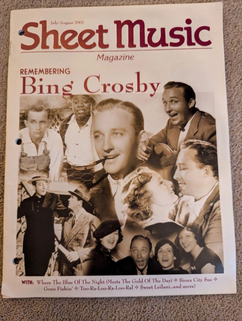 SHEET MUSIC magazine side cover  July/August 2001