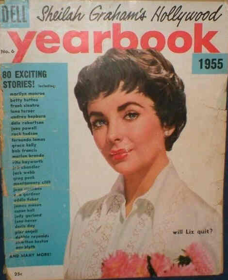 SHEILAH GRAHAMS HOLLYWOOD YEARBOOK magazine side cover Issue 6  1955
