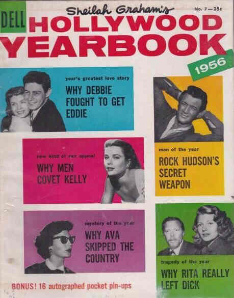 SHEILAH GRAHAMS HOLLYWOOD YEARBOOK magazine side cover Issue 7  1956