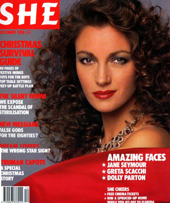 SHE UK magazine side cover  December 1988