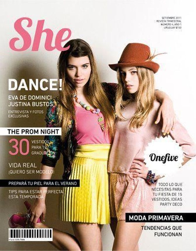 SHE URUGUAY magazine side cover  September 2011