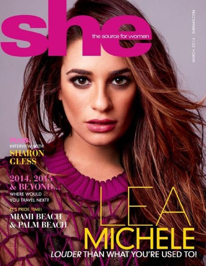 SHE USA magazine side cover  March 2014