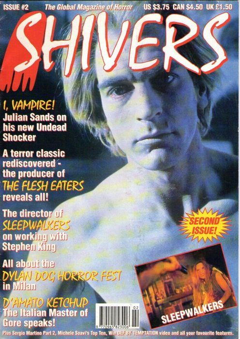 SHIVERS magazine side cover Issue 2 August 1992