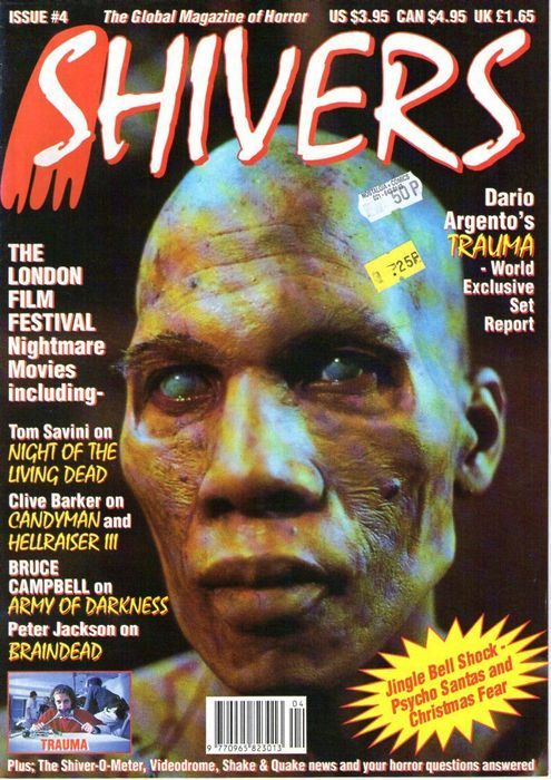 SHIVERS magazine side cover Issue 4 December 1992