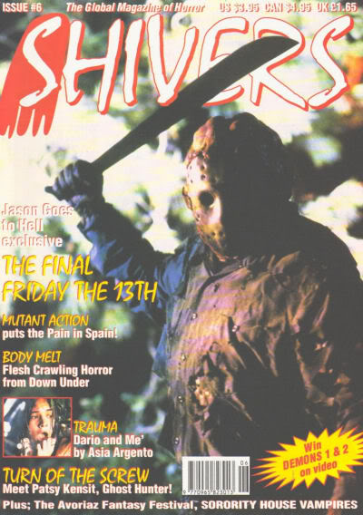 SHIVERS magazine side cover Issue 6 April 1993