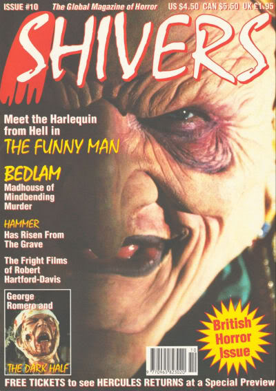 SHIVERS magazine side cover Issue 10 December 1993