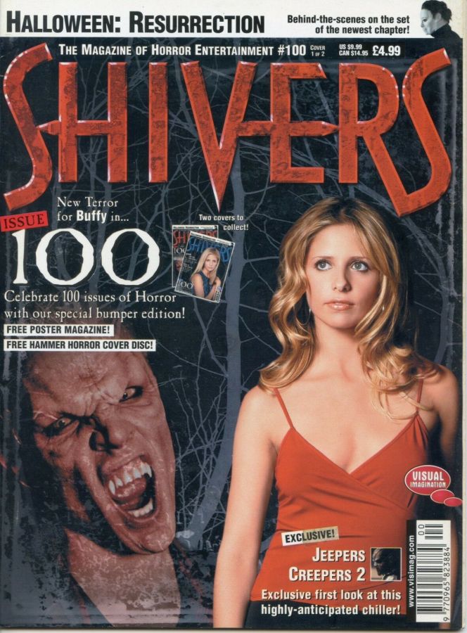 SHIVERS magazine side cover Issue 100 November 2002