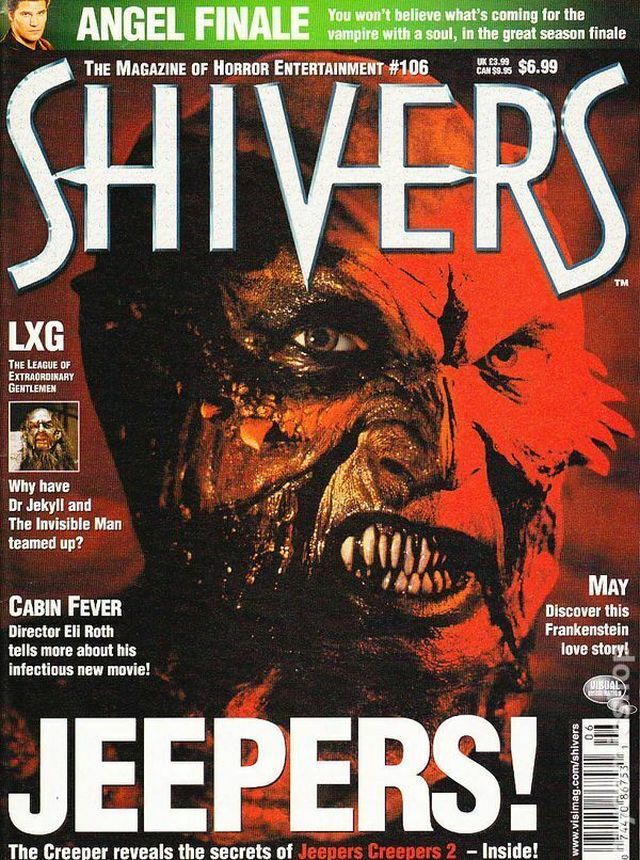 SHIVERS magazine side cover Issue 106 August 2003