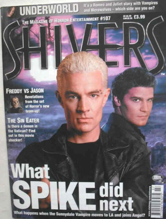 SHIVERS magazine side cover Issue 107 September 2003