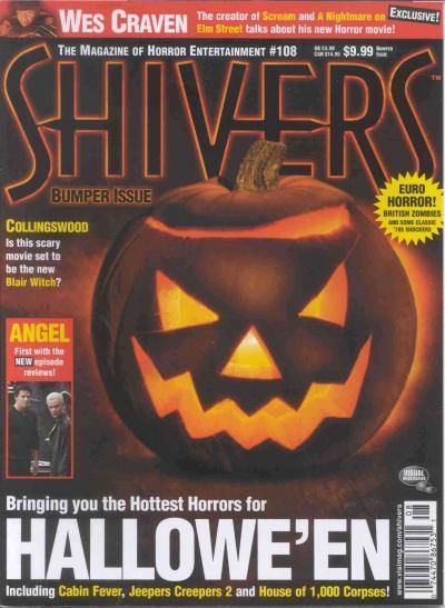 SHIVERS magazine side cover Issue 108 November 2003
