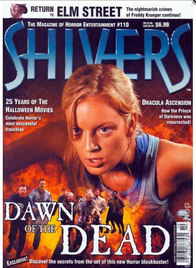 SHIVERS magazine side cover Issue 110 February 2004