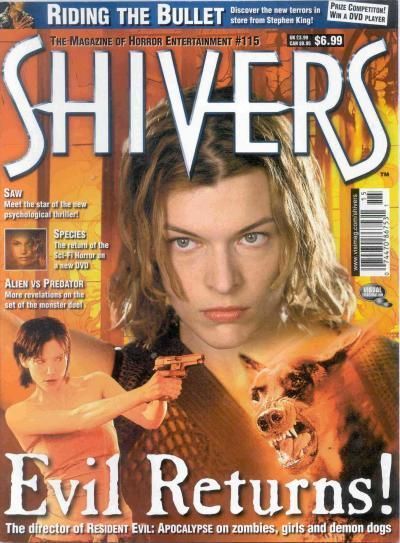 SHIVERS magazine side cover Issue 115 September 2004