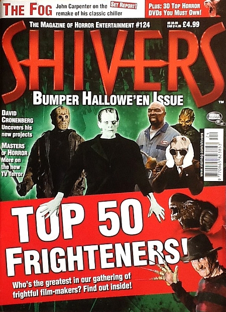 SHIVERS magazine side cover Issue 124 November/December 2005