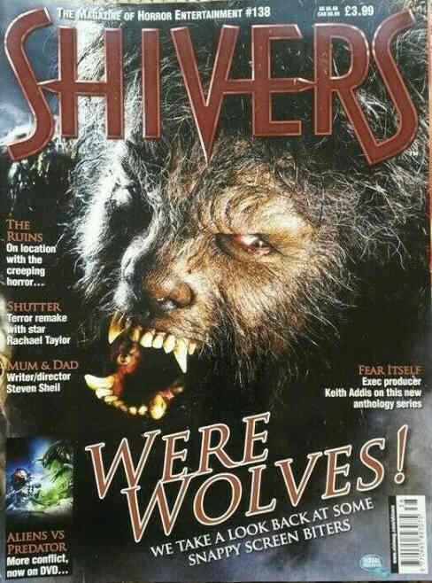 SHIVERS magazine side cover Issue 138  2007