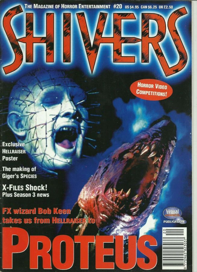 SHIVERS magazine side cover Issue 20 August 1995