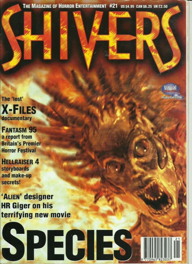 SHIVERS magazine side cover Issue 21 September 1995