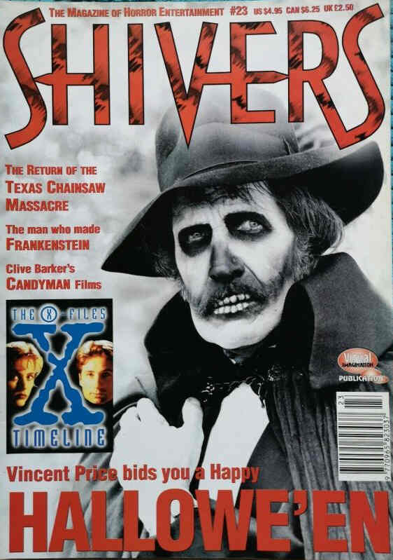 SHIVERS magazine side cover Issue 23 November 1995