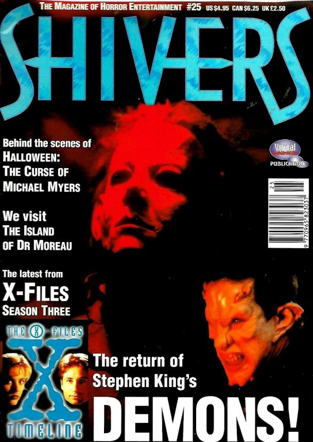 SHIVERS magazine side cover Issue 25 January 1996