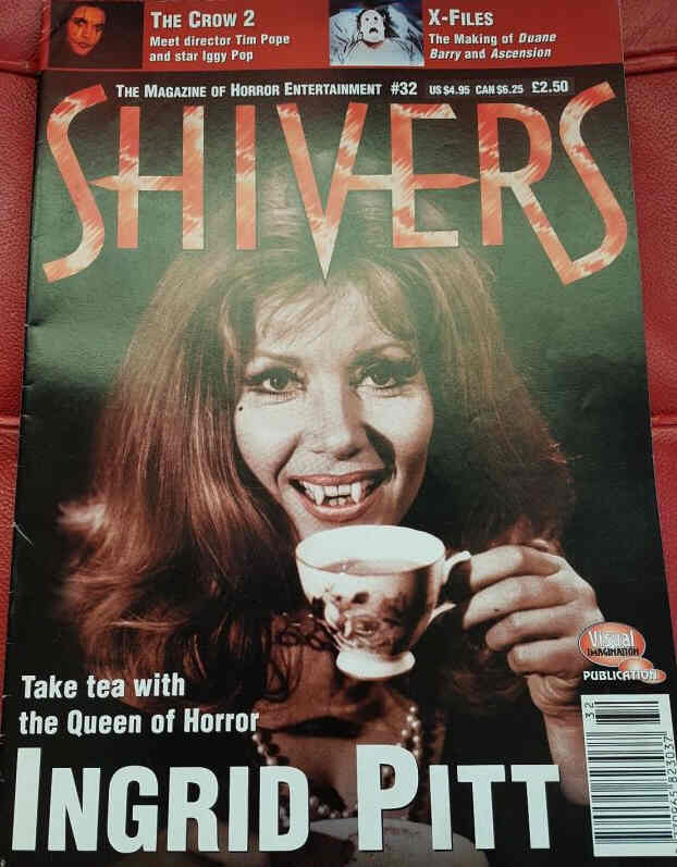 SHIVERS magazine side cover Issue 32 August 1996