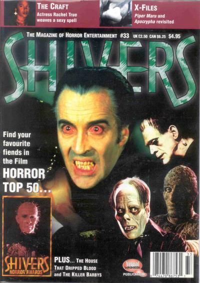 SHIVERS magazine side cover Issue 33 September 1996