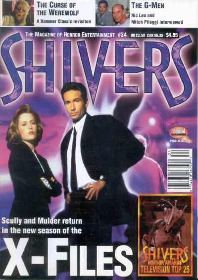 SHIVERS magazine side cover Issue 34 October 1996
