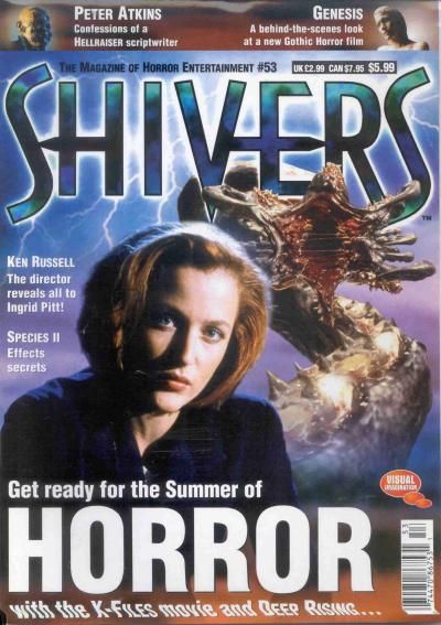 SHIVERS magazine side cover Issue 53 May 1998