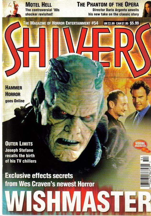 SHIVERS magazine side cover Issue 54 June 1998