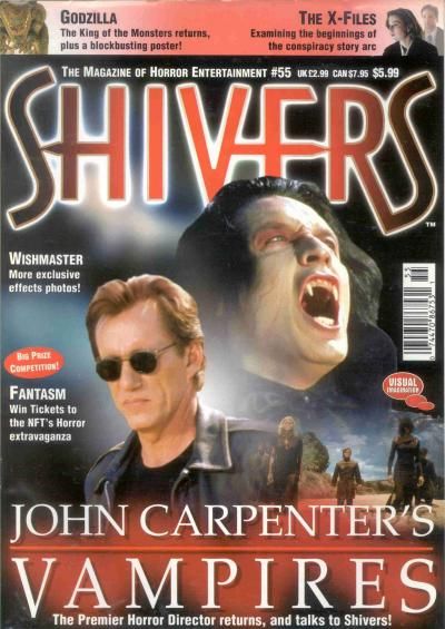 SHIVERS magazine side cover Issue 55 July 1998