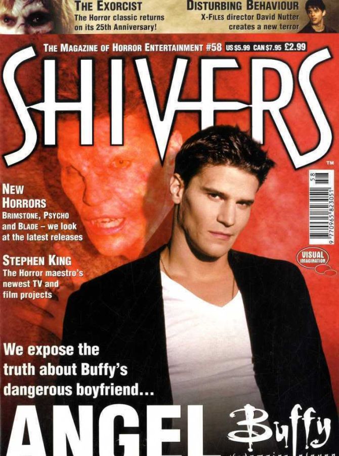 SHIVERS magazine side cover Issue 58 October 1998