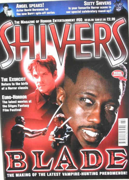 SHIVERS magazine side cover Issue 60 December 1998