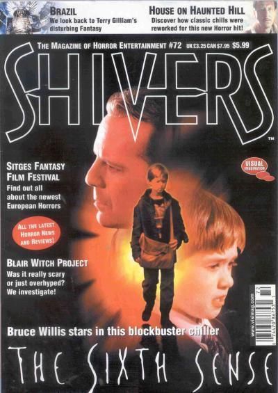 SHIVERS magazine side cover Issue 72 December 1999