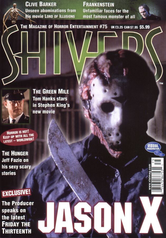 SHIVERS magazine side cover Issue 75 March 2000