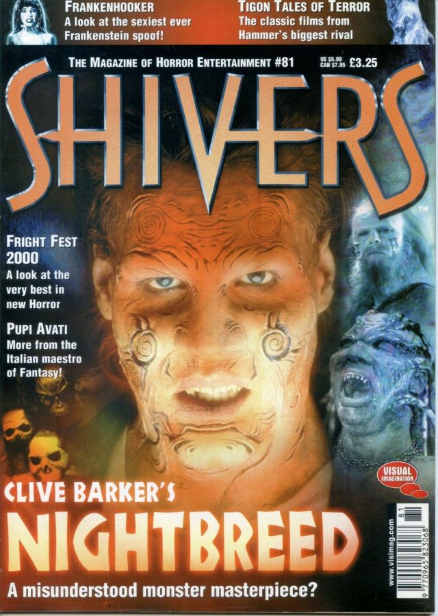 SHIVERS magazine side cover Issue 81 September 2000