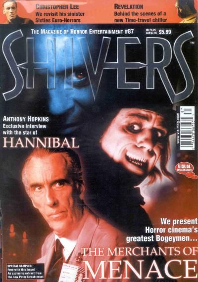 SHIVERS magazine side cover Issue 87 March 2001